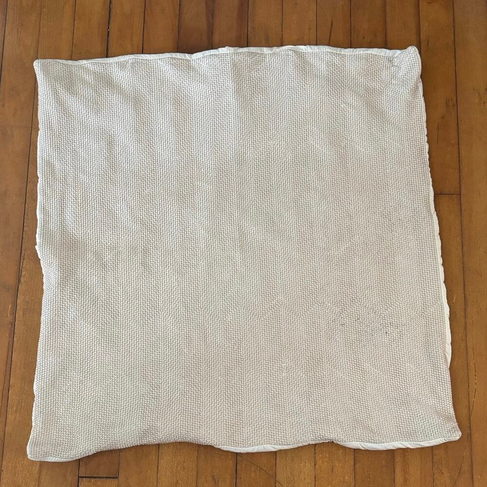 Eileen Fisher Home Textured Euro Pillow Cover Sham Cotton Large 26 x 26